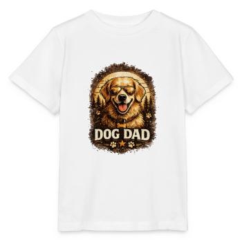 Père de chien avec des lunettes de soleil - T-shirt bio MINI CREATOR Stanley/Stella Enfant - blanc - Devant - Maike (125cm)