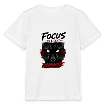 Schwarzer Panther Be Silent Dominate - Stanley/Stella MINI CREATOR Kids’ T-Shirt - white - Front - Maike (125cm)