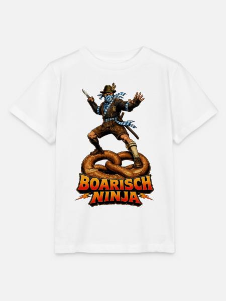 Boarisch Ninja – Retro Bayern Samurai Vintage Shir - Stanley/Stella Kinder T-Shirt MINI CREATOR  - Weiß