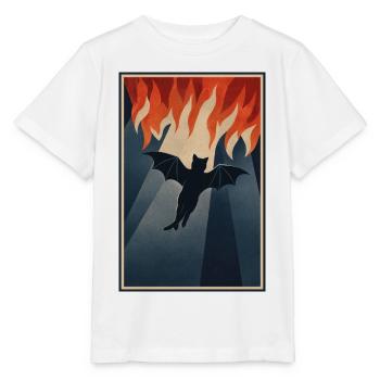 Hellcat - Cat from Hell - Stanley/Stella MINI CREATOR Kids’ T-Shirt - white - Front - Maike (125cm)