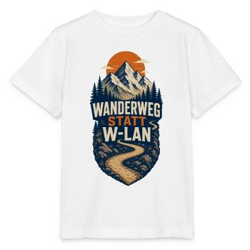Wanderweg Statt WLAN – Berge Camping & Outdoor - Stanley/Stella Kinder T-Shirt MINI CREATOR  - Weiß - Vorne - Maike (125cm)