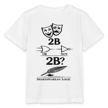 2B OR NOT 2B Logic Gate Mashup - Stanley/Stella MINI CREATOR Kids’ T-Shirt - white - Front - Maike (125cm)