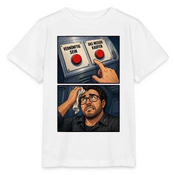 Vernünftigkeit vs Impuls-Moment - Stanley/Stella Kinder T-Shirt MINI CREATOR  - Weiß - Vorne - Maike (125cm)