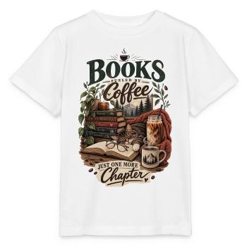 Books and Coffee - Stanley/Stella MINI CREATOR Kids’ T-Shirt - white - Front - Maike (125cm)