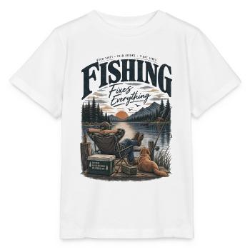 Angling - Stanley/Stella MINI CREATOR Kids’ T-Shirt - white - Front - Maike (125cm)