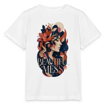 Beautiful Mess – Modern Art Collage - Stanley/Stella MINI CREATOR Kids’ T-Shirt - white - Front - Maike (125cm)