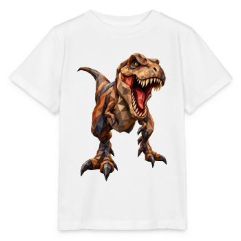 Low Poly Tyrannosaurus - Stanley/Stella MINI CREATOR Kids’ T-Shirt - white - Front - Maike (125cm)