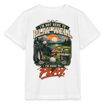 I'm here to play - Stanley/Stella MINI CREATOR Kids’ T-Shirt - white - Front - Maike (125cm)