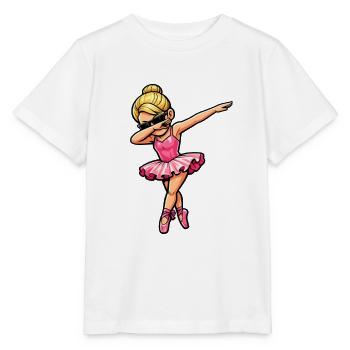 Dabbing Blonde Ballerina in Comic Style - Stanley/Stella MINI CREATOR Kids’ T-Shirt - white - Front - Maike (125cm)