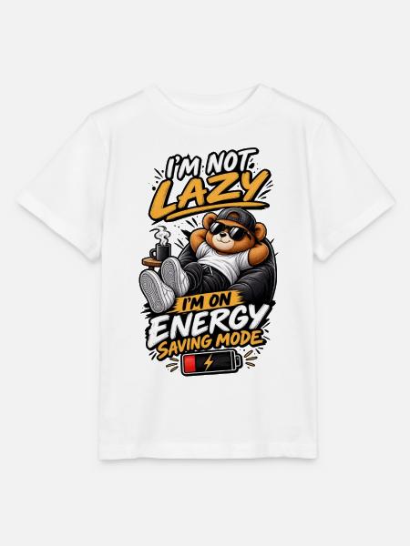 Ich bin nicht faul – Energiesparmodus - Stanley/Stella Kinder T-Shirt MINI CREATOR - Weiß