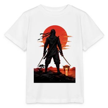 Ninja at Sundown by Torii Gate - Stanley/Stella MINI CREATOR Kids’ T-Shirt - white - Front - Maike (125cm)