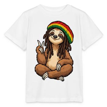 Cool Rastafarian Sloth - Stanley/Stella MINI CREATOR Kids’ T-Shirt - white - Front - Maike (125cm)