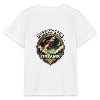 Follow Your Dreams Rocket - Stanley/Stella MINI CREATOR Kids’ T-Shirt - white - Front - Maike (125cm)