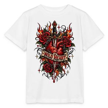 Wild Heart – Tattoo Edition - Stanley/Stella MINI CREATOR Kids’ T-Shirt - white - Front - Maike (125cm)