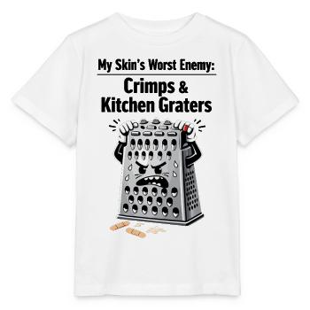 My Skin's Worst Enemy: Crimps & Kitchen Graters - Stanley/Stella MINI CREATOR Kids’ T-Shirt - white - Front - Maike (125cm)