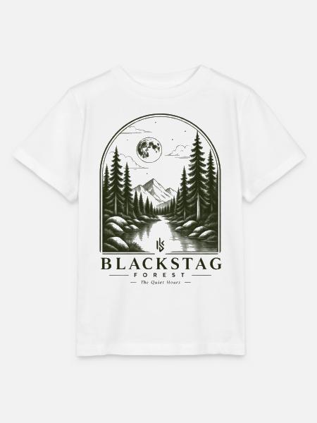 Ruhe Wald Mondlicht Gebirge - Stanley/Stella Kinder T-Shirt MINI CREATOR - Weiß
