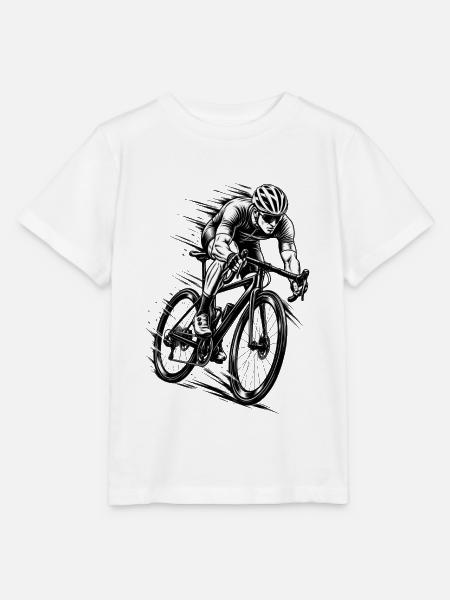 Rennradfahrer in voller Geschwindigkeit - Stanley/Stella Kinder T-Shirt MINI CREATOR - Weiß