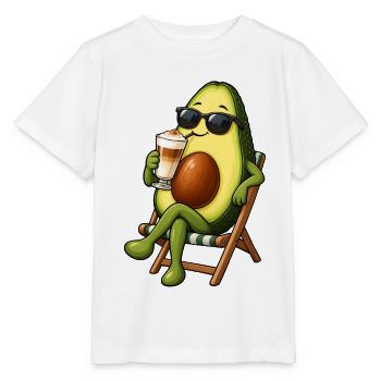 Avocado mit Latte Macchiato - Stanley/Stella Kinder T-Shirt MINI CREATOR  - Weiß - Vorne - Maike (125cm)