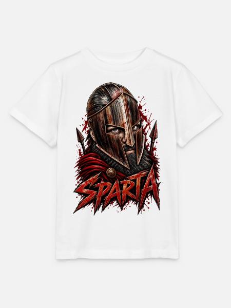 Spartanische Kriegermasken-Illustration - Stanley/Stella Kinder T-Shirt MINI CREATOR  - Weiß