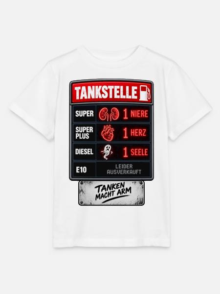 Tanken Macht Arm Spritpreise Tankstelle - Stanley/Stella Kinder T-Shirt MINI CREATOR - Weiß