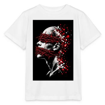 Kollektive Amnesie Schweigen T-Shirt - Stanley/Stella Kinder T-Shirt MINI CREATOR  - Weiß - Vorne - Maike (125cm)