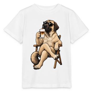 Kangal mit Latte Macchiato - Stanley/Stella Kinder T-Shirt MINI CREATOR  - Weiß - Vorne - Maike (125cm)