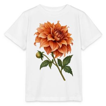 Kupfer-Dahlia am Ende des Sommers - Stanley/Stella Kinder T-Shirt MINI CREATOR  - Weiß - Vorne - Maike (125cm)