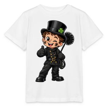 Schornsteinfeger Kawaii Style – Süßer Glücksbringe - Stanley/Stella Kinder T-Shirt MINI CREATOR  - Weiß - Vorne - Maike (125cm)