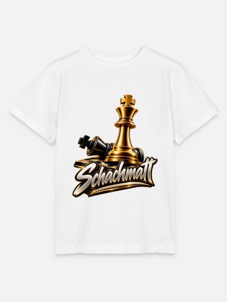 Schachmatt – Schach König mit Krone - Stanley/Stella Kinder T-Shirt MINI CREATOR - Weiß