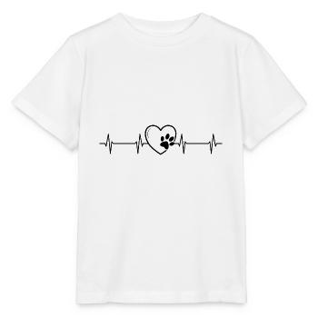 Dog heartbeat heart dogs love dog love - Stanley/Stella MINI CREATOR Kids’ T-Shirt - white - Front - Maike (125cm)