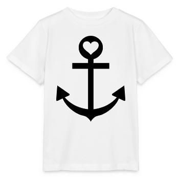 anker herz schifffahrt kapitän - Stanley/Stella Kinder T-Shirt MINI CREATOR  - Weiß - Vorne - Maike (125cm)
