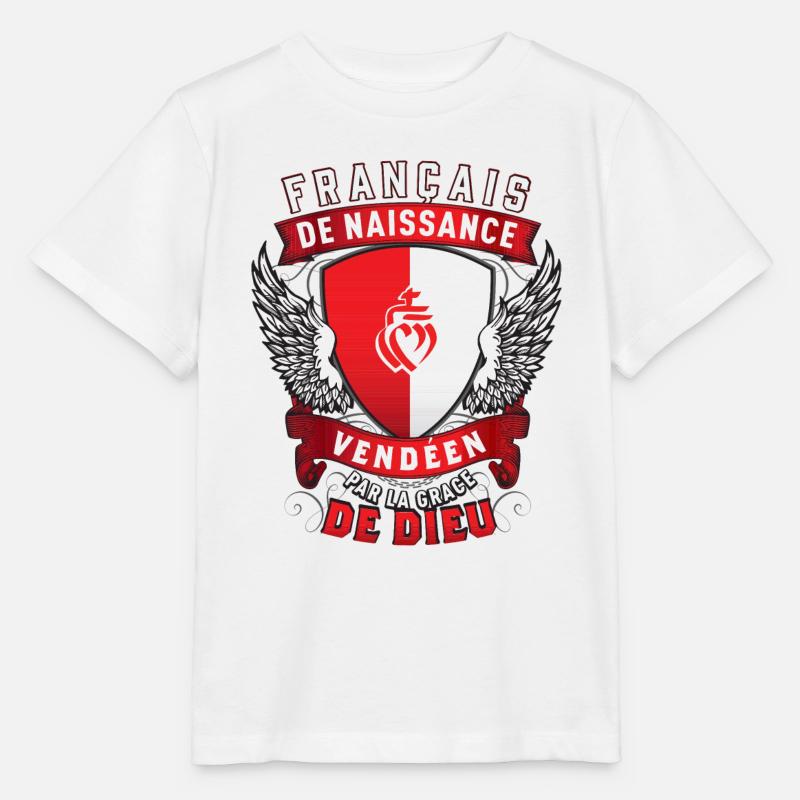 Vendéen Grâce de Dieu - T-shirt bio MINI CREATOR Stanley/Stella Enfant - blanc