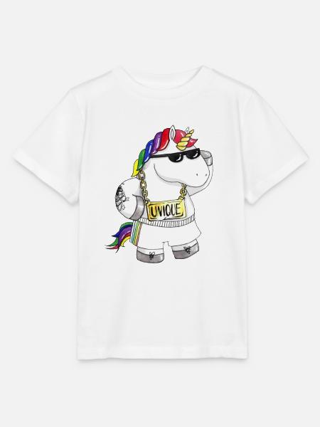 Unique Comic Einhorn - Stanley/Stella Kinder T-Shirt MINI CREATOR - Weiß