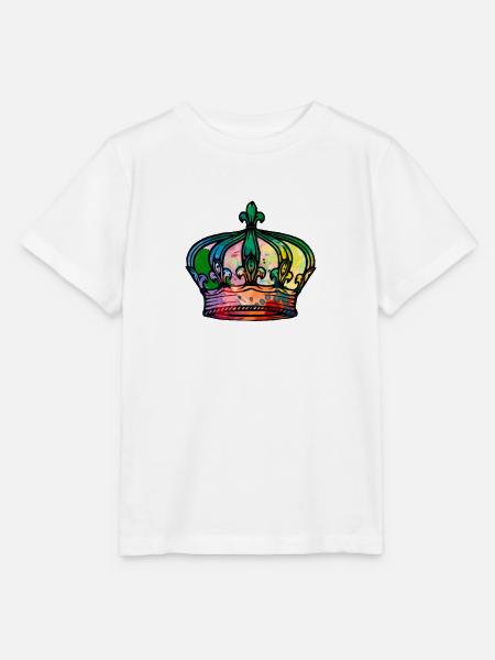 Krone in bunt - Stanley/Stella Kinder T-Shirt MINI CREATOR - Weiß