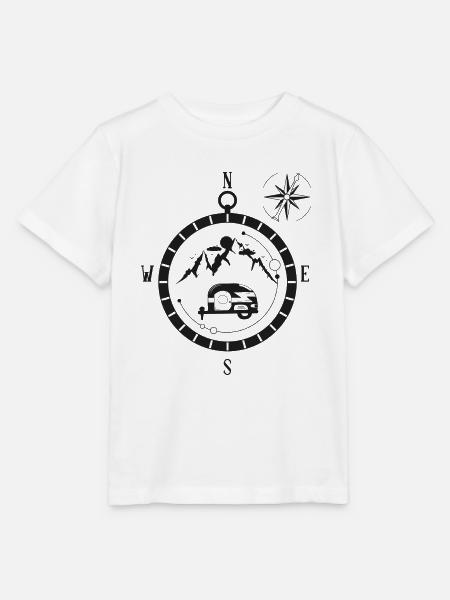 Komass Camping Wohnmobil Geschenk Reisen Bergen - Stanley/Stella Kinder T-Shirt MINI CREATOR  - Weiß