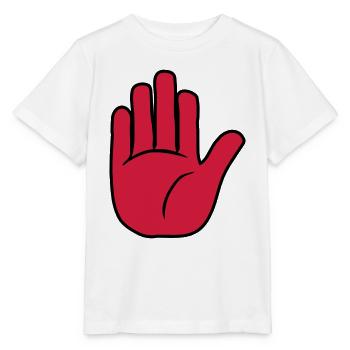 Stop Hand Sign - Stanley/Stella MINI CREATOR Kids’ T-Shirt - white - Front - Maike (125cm)