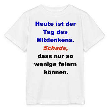 Tag des Denkens - Stanley/Stella Kinder T-Shirt MINI CREATOR  - Weiß - Vorne - Maike (125cm)