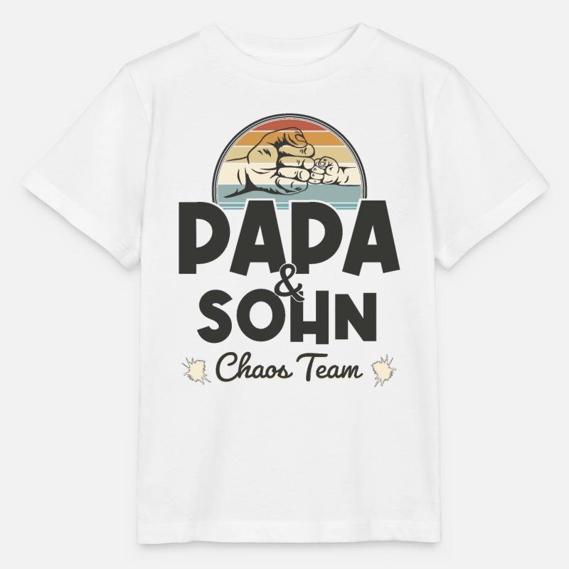 Papa & Sohn, Perfekte Chaos Team - Stanley/Stella Kinder T-Shirt MINI CREATOR  - Weiß