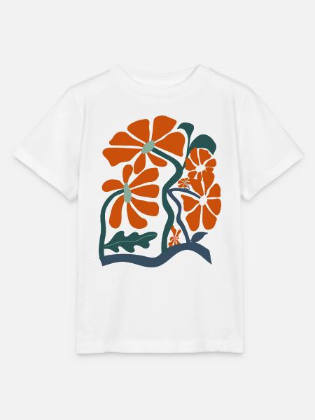Groovige Wildblumen - Stanley/Stella Kinder T-Shirt MINI CREATOR  - Weiß