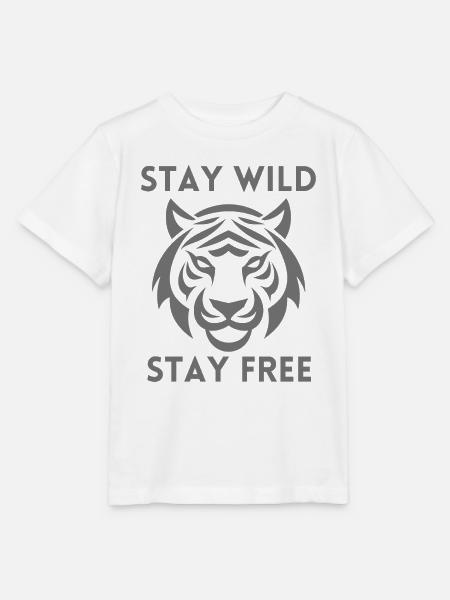 Bleib wild, bleib frei - Stanley/Stella Kinder T-Shirt MINI CREATOR - Weiß