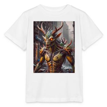 Monstre mutant mi-hommes mi-insecte sombre horreur - T-shirt bio MINI CREATOR Stanley/Stella Enfant - blanc - Devant - Maike (125cm)