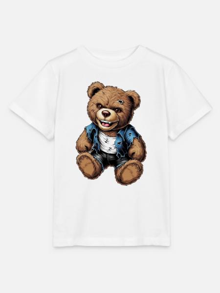 Teddy - Rock on ! - Stanley/Stella Kinder T-Shirt MINI CREATOR - Weiß
