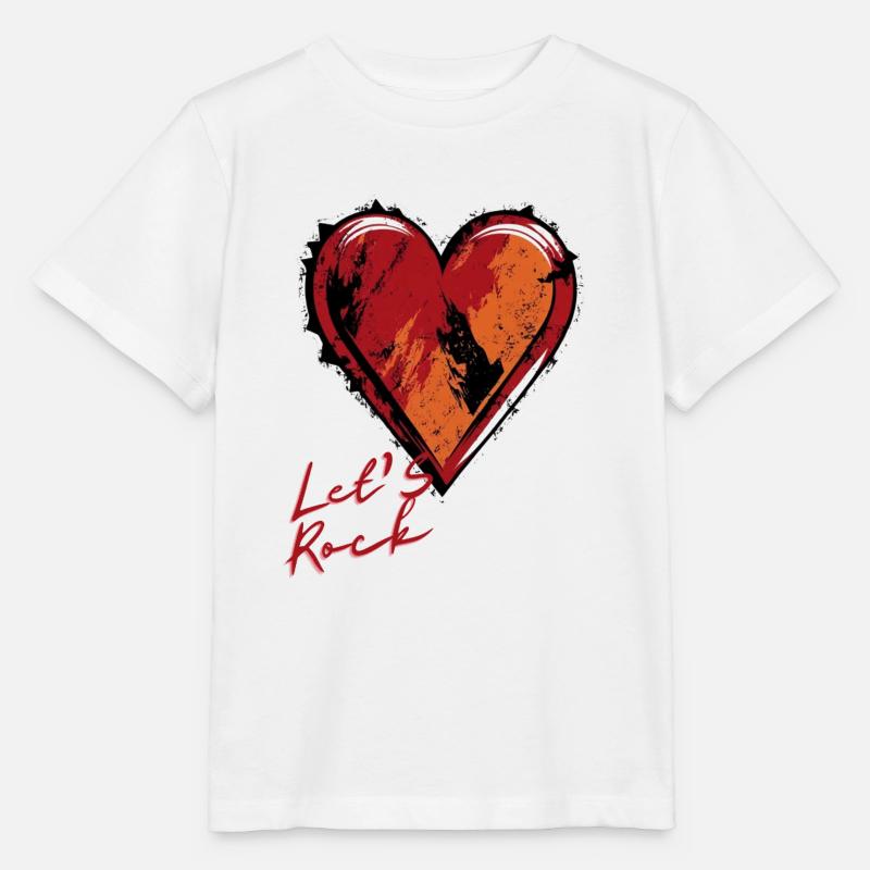 Herz - Lets Rock - Valentinstag und Freundschaft - Stanley/Stella Kinder T-Shirt MINI CREATOR - Weiß