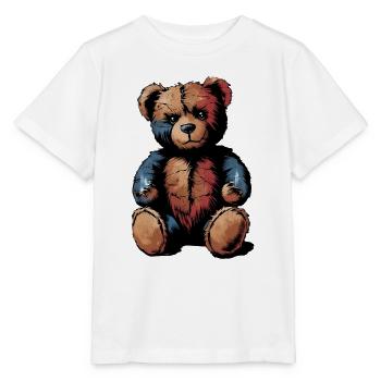 Teddy Kuscheltier Teddybär - Stanley/Stella Kinder T-Shirt MINI CREATOR  - Weiß - Vorne - Maike (125cm)
