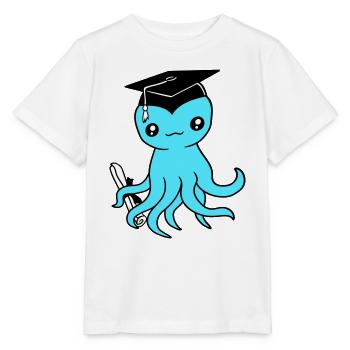 Oktopus Schulabschluss Abitur bestanden College - Stanley/Stella Kinder T-Shirt MINI CREATOR  - Weiß - Vorne - Maike (125cm)