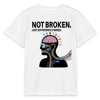 Pas cassé – juste câblé différemment - T-shirt bio MINI CREATOR Stanley/Stella Enfant - blanc - Devant - Maike (125cm)