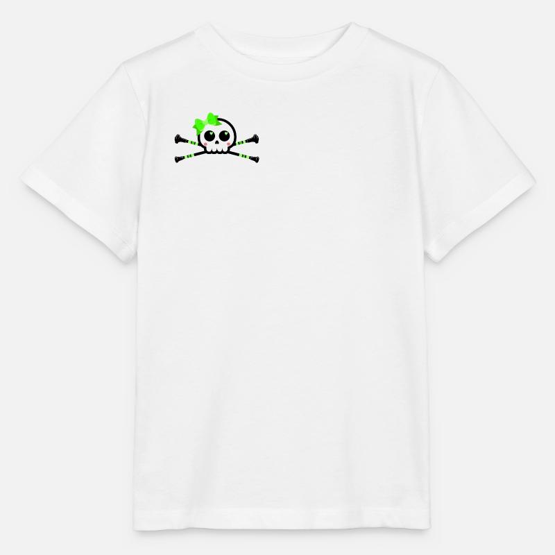 Cute Skull -Vert - T-shirt bio MINI CREATOR Stanley/Stella Enfant - blanc