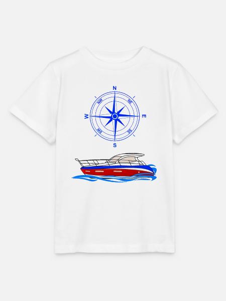Boot Kompass - Stanley/Stella Kinder T-Shirt MINI CREATOR - Weiß