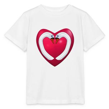 Col de cygne coeur - T-shirt bio MINI CREATOR Stanley/Stella Enfant - blanc - Devant - Maike (125cm)