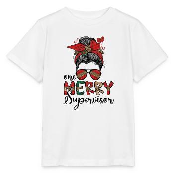 Superviseur Noël Supervision Gestion Noël - T-shirt bio MINI CREATOR Stanley/Stella Enfant - blanc - Devant - Maike (125cm)